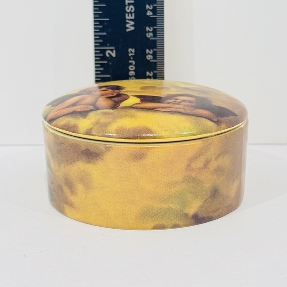 Lenox 1995 Cherubs in the Clouds Music Trinket Box Fine Porcelain LNC Working - Picture 5 of 6